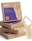 Memo Dental Floss Picks, 4 Pack (50 Count Each, Total 200), No Flavored