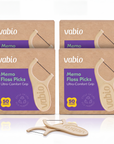 Memo Dental Floss Picks, 4 Pack (50 Count Each, Total 200), No Flavored