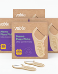 Memo Dental Floss Picks, 4 Pack (50 Count Each, Total 200), No Flavored